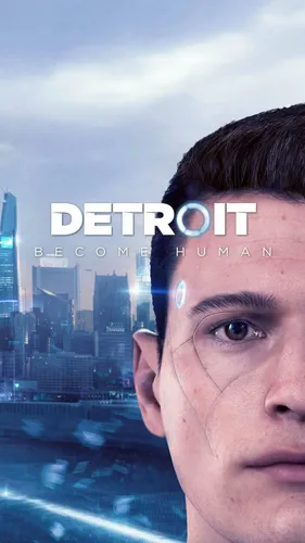 Брайан Дехарт, Detroit Become Human Обои на телефон мужское лицо на фоне города