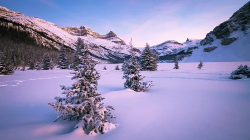 Full Hd Зима Обои на телефон снежный пейзаж с деревьями и горами