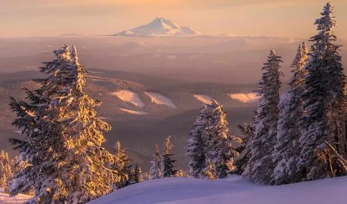 Full Hd Зима Обои на телефон снежная гора с деревьями