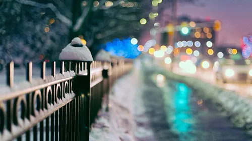 Full Hd Зима Обои на телефон забор со снегом на нем