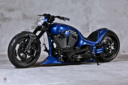 Harley Davidson Обои на телефон синий мотоцикл с черным сиденьем