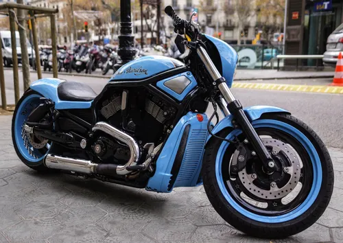 Harley Davidson Обои на телефон синий мотоцикл, припаркованный на обочине улицы
