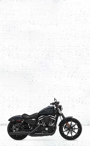 Harley Davidson Обои на телефон мотоцикл, припаркованный перед кирпичной стеной