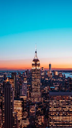 Hd Нью Йорк Обои на телефон городской пейзаж на закате