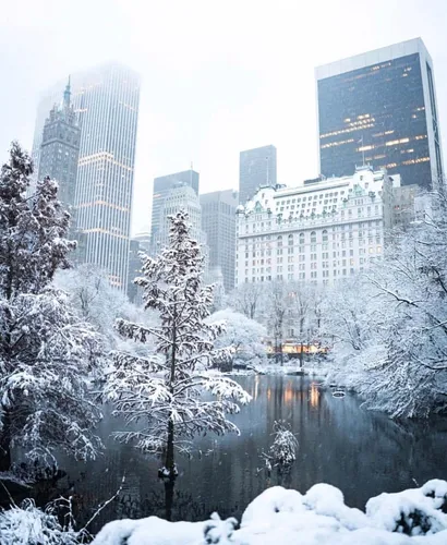 Hd Нью Йорк Обои на телефон городской пейзаж со снегом