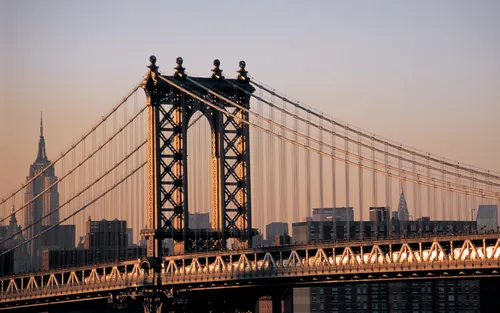 Hd Нью Йорк Обои на телефон большой мост с Манхэттенским мостом
