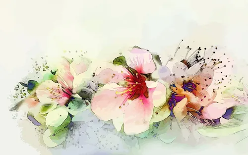 Акварель Обои на телефон букет цветов