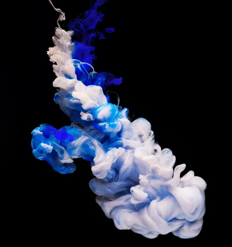 Акварель Обои на телефон сине-белое облако дыма