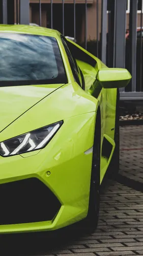 Машины Ламборджини Обои на телефон зеленый спортивный автомобиль