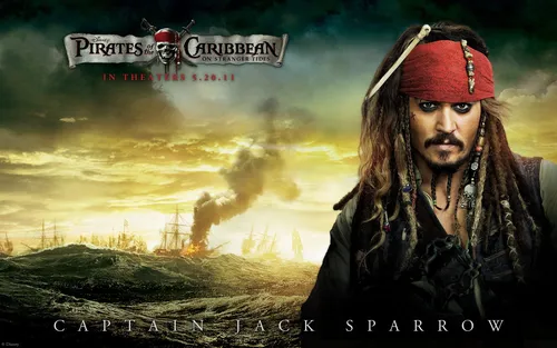 Джонни Депп, Пираты Карибского Моря Обои на телефон человек с длинными волосами и красным головным платком с огнем позади