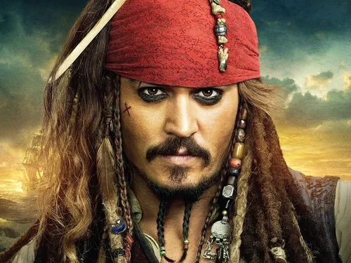 Джонни Депп, Пираты Карибского Моря Обои на телефон человек с длинными волосами и рыжей шляпой