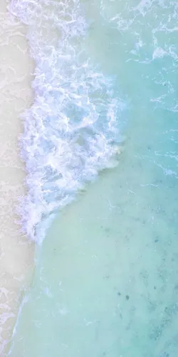 Релакс Обои на телефон водоем с пляжем и волнами