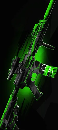 Оружие Обои на телефон зелено-черная гитара
