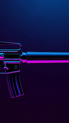 Оружие Обои на телефон фиолетовый свет в темноте