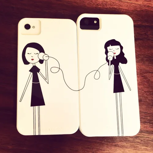 Парные Для Лучших Подруг Обои на телефон белый прямоугольный предмет с рисунком пары женщин