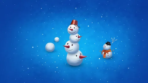 Прикольный Новогодние Обои на телефон снеговик и снеговик
