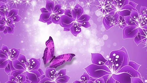 Фиолетовые Цветы Обои на телефон снимок
