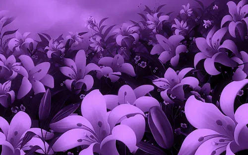 Фиолетовые Цветы Обои на телефон фотография