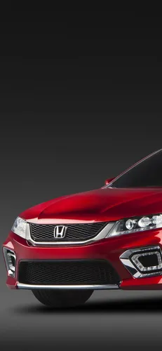 Хонда Аккорд Обои на телефон передняя часть красного автомобиля