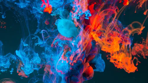 Цветной Дым Обои на телефон крупный план аквариума