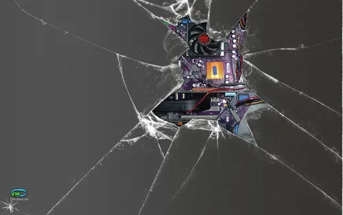 3D Разбитый Экран Обои на телефон карта города