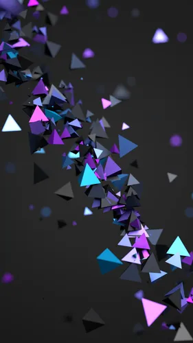 3D Разбитый Экран Обои на телефон группа разноцветных бумажных сердечек