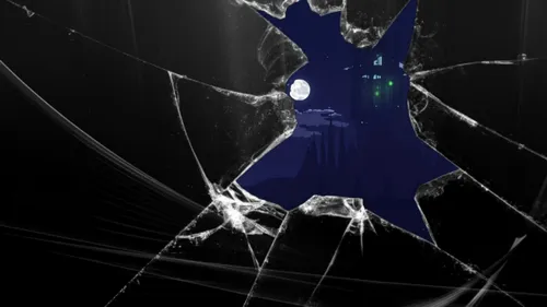 3D Разбитый Экран Обои на телефон спутник в космосе