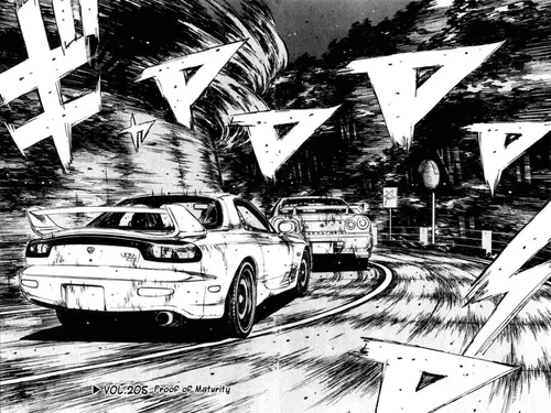 Initial D Обои на телефон автомобиль с пролетающим над ним самолетом