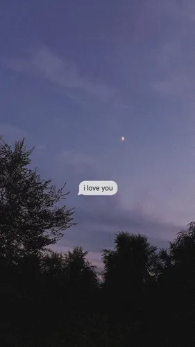 Love Обои на телефон луна в небе над деревьями