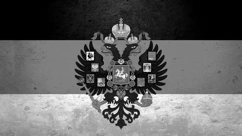 Имперский Флаг Обои на телефон черно-белое изображение звезды с короной и крестом