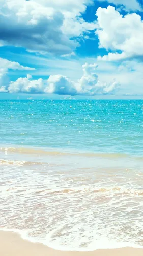 Красивые Лето Обои на телефон пляж с чистой голубой водой
