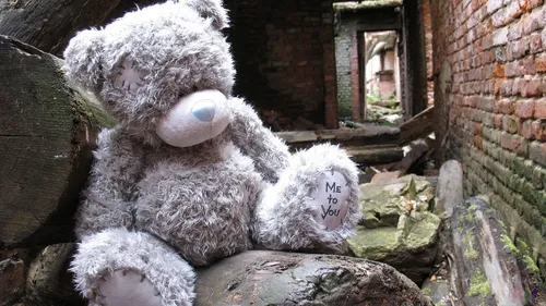 Мишки Тедди Обои на телефон чучело в каменном здании