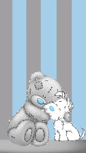 Мишки Тедди Обои на телефон карикатура с изображением кота
