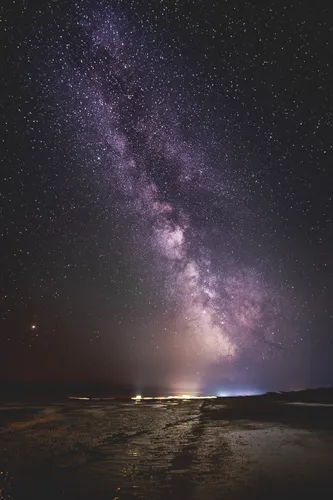 Млечный Путь Обои на телефон звездное ночное небо над пляжем