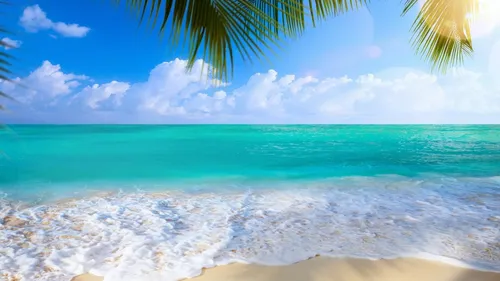 Моие Обои на телефон тропический пляж с голубой водой