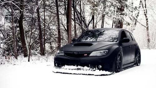Hd Subaru Обои на телефон черный автомобиль, припаркованный в снегу