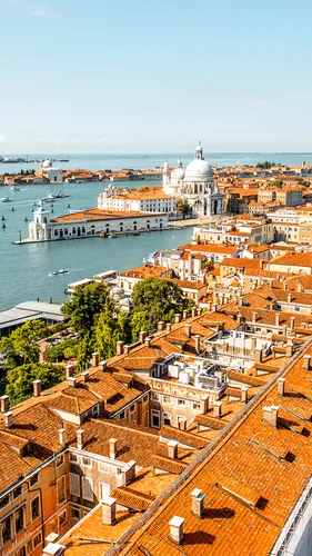 Венеция Обои на телефон город с водоемом на заднем плане