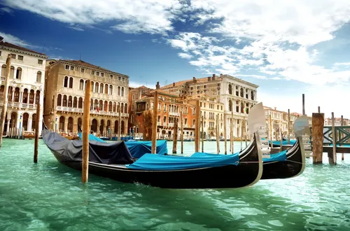 Венеция Обои на телефон лодка в воде с Гранд-Каналом на заднем плане