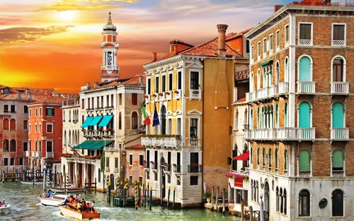 Венеция Обои на телефон город с множеством зданий