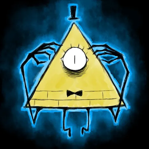 Гравити Фолз Билл Обои на телефон сине-желтый логотип