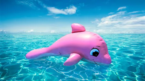 Дельфины Обои на телефон розовая свинья, плавающая в воде