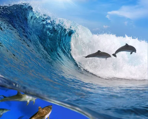 Дельфины Обои на телефон фто на айфон