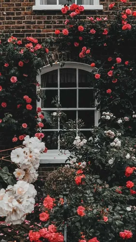 Дом Обои на телефон окно с цветами на нем