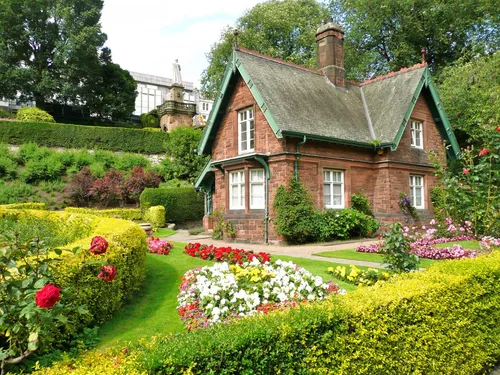 Дом Обои на телефон дом с садом перед ним