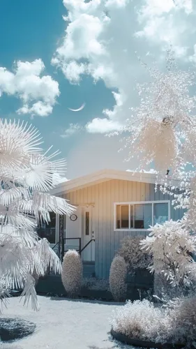 Дом Обои на телефон дом со снегом на земле