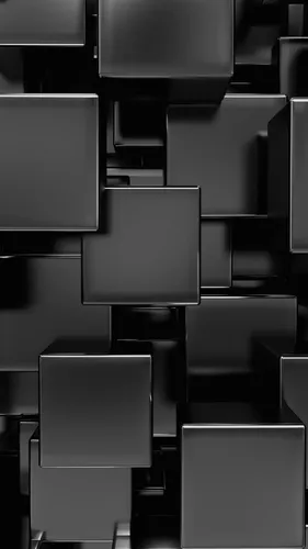 Квадраты Обои на телефон группа черно-белых кубиков