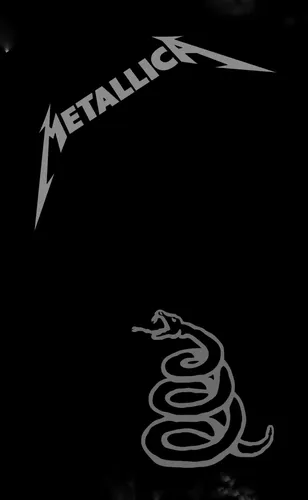 Металлика Обои на телефон черно-белый логотип