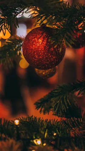 Новогодние Красивые Обои на телефон крупный план рождественской елки