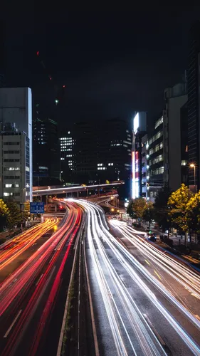 Ночь Город Обои на телефон фото на Samsung