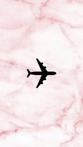 Розовый Мрамор Обои на телефон самолет, летящий в небе